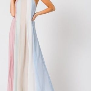 Pastel Rainbow Maxi Dress